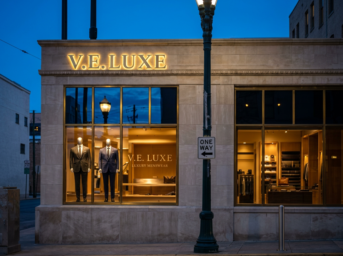 V.E. Luxe boutique storefront in El Paso, Texas